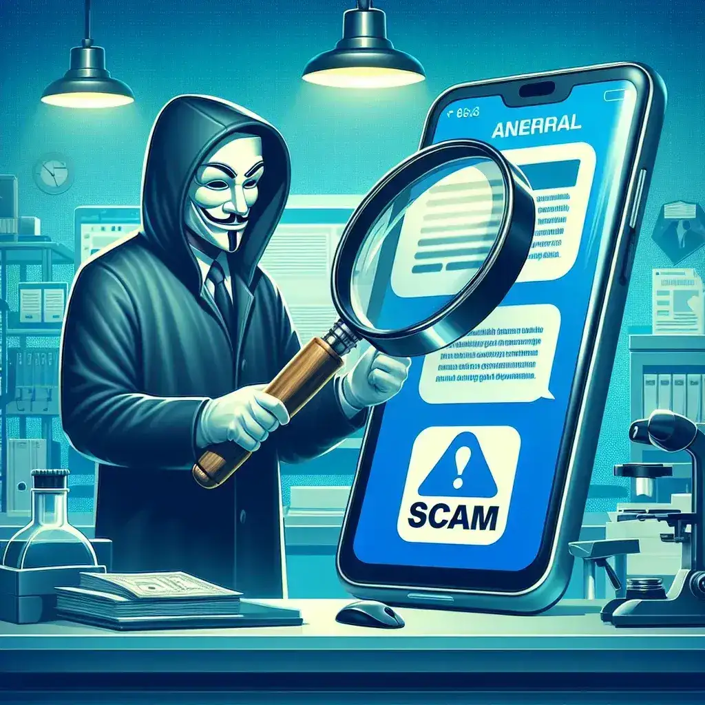 "Infografis tentang peringatan FBI mengenai penipuan SMS terbaru yang menargetkan pengguna seluler, termasuk tips keamanan dan tanda-tanda untuk mengenali penipuan."