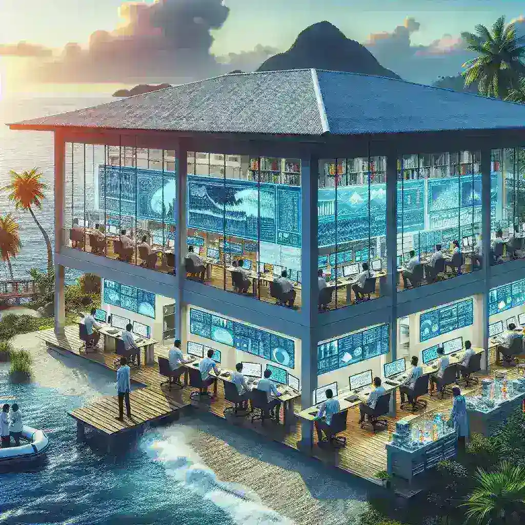 "BMKG officials inaugurate IoT-based tsunami monitoring center in Ambon, enhancing disaster response and safety measures."
